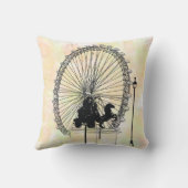 アイコニックロンドンアトラクションインクスケッチパステルサークル クッション (裏面)