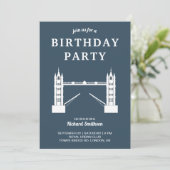 アイコニックロンドンタワーブリッジバースデーパーティー 招待状 (スタンド正面)