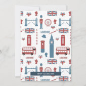 アイコニックロンドンタワーブリッジバースデーパーティー 招待状 (裏面)