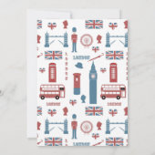 アイコニックロンドンタワーブリッジ結婚式招待状 招待状 (裏面)