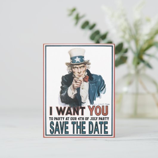 アイコニックヴィンテージアンクルサムパーティー発表 案内ポストカード (スタンド正面)