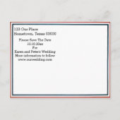 アイコニックヴィンテージアンクルサム日付を保存 案内ポストカード (裏面)