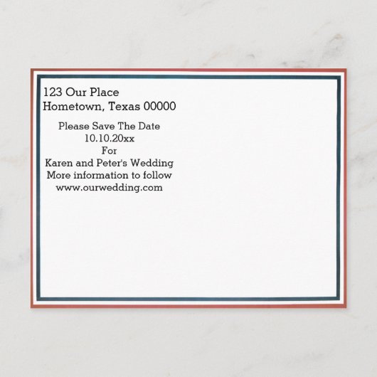 アイコニックヴィンテージアンクルサム日付を保存 案内ポストカード (裏面)