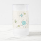 アイコニック原子スターバストすりガラス製マグカップ フロストグラスビールジョッキ (中央)