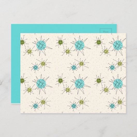 アイコニック原子スターバストはがき ポストカード (正面/裏面)