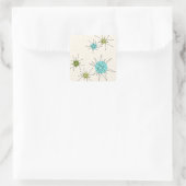 アイコニック原子スターバストスクエアステッカー スクエアシール (バッグ)