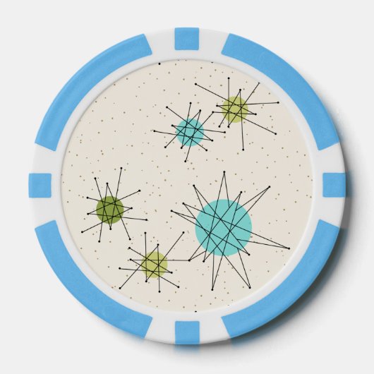 アイコニック原子スターバストトランプのポーカーチップ ポーカーチップ (正面)