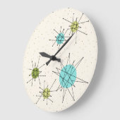 アイコニック原子スターバストラウンドウォールクロック ラージ壁時計 (傾斜)