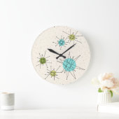 アイコニック原子スターバストラウンドウォールクロック ラージ壁時計 (ホーム)