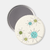 アイコニック原子スターバストラウンドマグネット マグネット (正面/裏面)