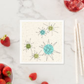 アイコニック原子スターバスト紙ナプキンス スタンダードカクテルナプキン (インサイチュ)