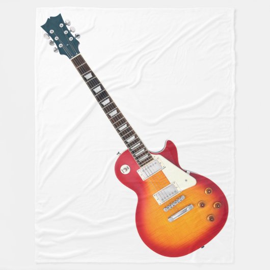 アイコニック日が差すことエレキギター フリースブランケット (正面)