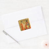 アイコニック聖クリストファーと兵士 スクエアシール (封筒)