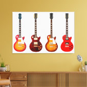 アイコニック電気ギター32x48 キャンバスプリント (インサイチュ (リビング))