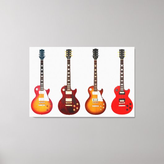 アイコニック電気ギター32x48 キャンバスプリント (正面)