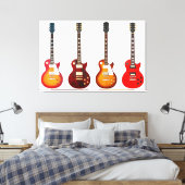アイコニック電気ギター32x48 キャンバスプリント (インサイチュ (寝室))