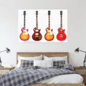 アイコニック電気ギター40x60 キャンバスプリント (インサイチュ (寝室))