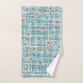 アイコニック1950年代の原子スターバストレトロデザイン バスタオルセット (ハンドタオル)