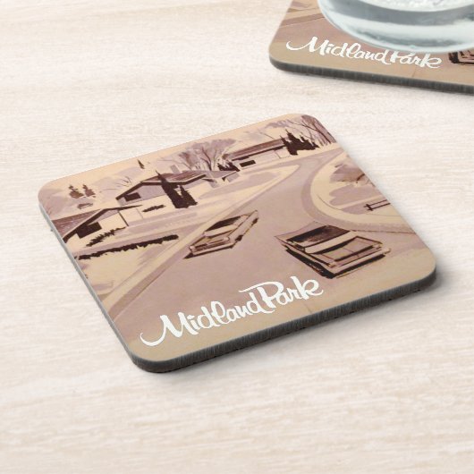 アイコニック60年代中世コーモダンスター コースター (左側)