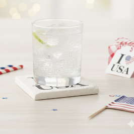 アイコニック「I ❤️ USA」ストーン・コースター ストーンコースター