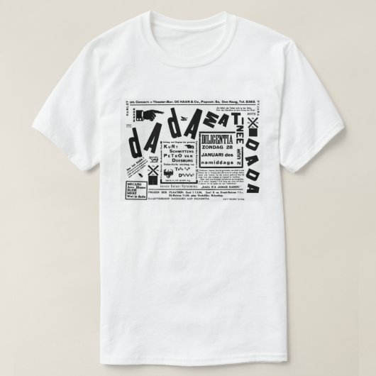 アイコニックDADAアートポスターデザイン Tシャツ (デザイン正面)