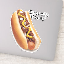 アイコニックDetroit Coney Dogステッカー