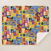 アイコニックFRIENDS™パターン シェルパブランケット (正面(横))