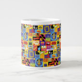 アイコニックFRIENDS™パターン ジャンボコーヒーマグカップ (正面)