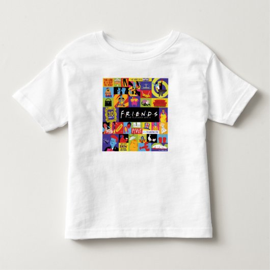 アイコニックFRIENDS™パターン トドラーTシャツ (正面)