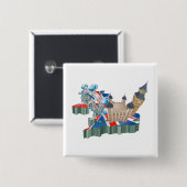 アイコニックLondon Landmarks UKマップ（ブリティッシュ・トラベル） 缶バッジ (正面&裏面)