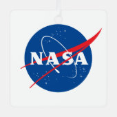 アイコニックNASAメタルホリデーオーナメント（スクエア） メタルオーナメント (正面)