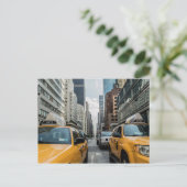 アイコニックNYシティイエロータクシー ポストカード (スタンド正面)