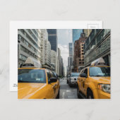 アイコニックNYシティイエロータクシー ポストカード (正面/裏面)