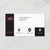 アイコンが付いているカスタムな火nの氷の名刺 名刺 (裏面)