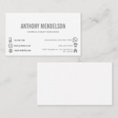 アイコンとのシンプルな白 名刺 (正面/裏面)