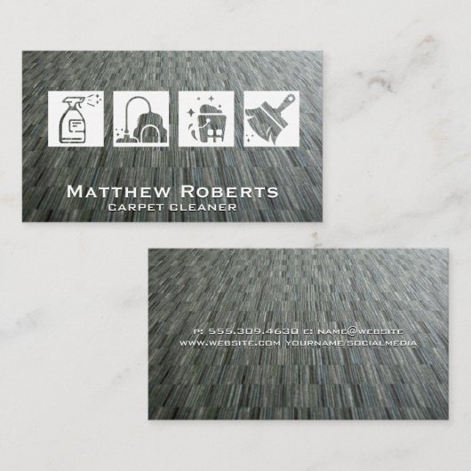 アイコンのクリーニング | カーペット 名刺 (正面/裏面)