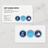 アイコンのクリーニング | サービスの衛生化 名刺 (正面/裏面)