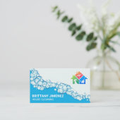 アイコンのクリーニング | シャボン | クリーナーメイド 名刺 (スタンド正面)