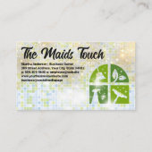 アイコンのクリーニング | タイルとキラキラ 名刺 (正面)