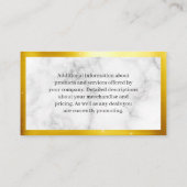 アイコンのクリーニング |大理石 |金ゴールド縁ど |スパークル 名刺 (裏面)