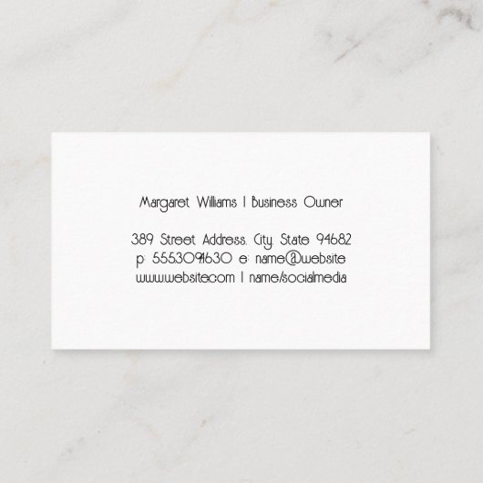 アイコンのクリーニング |金箔大理石 名刺 (裏面)