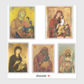 アイコンのヴァージンMary長方形ステッカー シール (シート)