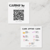 アイコンの後に拡張をラッ気にシュする スクエア名刺 (正面/裏面)