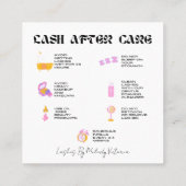 アイコンの後に拡張をラッ気にシュする スクエア名刺 (裏面)