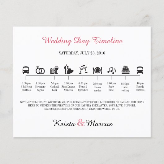 アイコンの結婚タイムラインプログラム (正面)