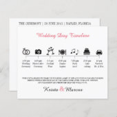 アイコンの結婚タイムラインプログラム (正面/裏面)