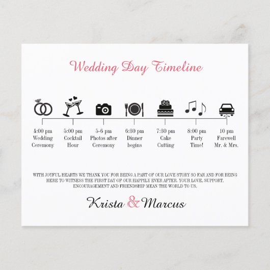 アイコンの結婚タイムラインプログラム (正面)