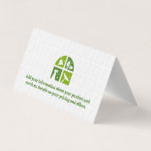 アイコンの緑のクリーニング |浴室タイル 名刺 (裏面)