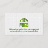 アイコンの緑のクリーニング |浴室タイル 名刺 (裏面)