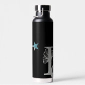 アイコンウォーターボトルトレンド抽象芸術アートブルー海 ウォーターボトル (右面)